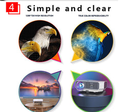 1080P HD Mini WiFi Projector | Portable, Android OS, 4600 Lumens