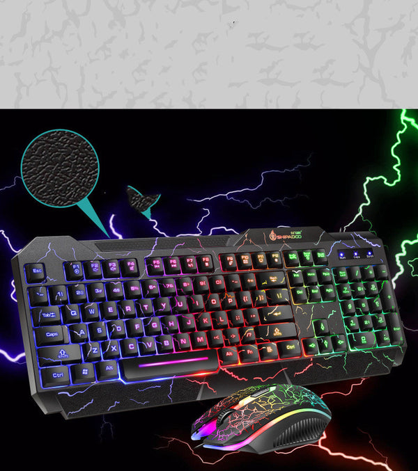 Luminous 4D Gaming Keyboard And Mouse Set Luminous Keyboard And Mouse