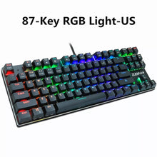 87-Key Mechanical Gaming Keyboard - Green/Red Switches