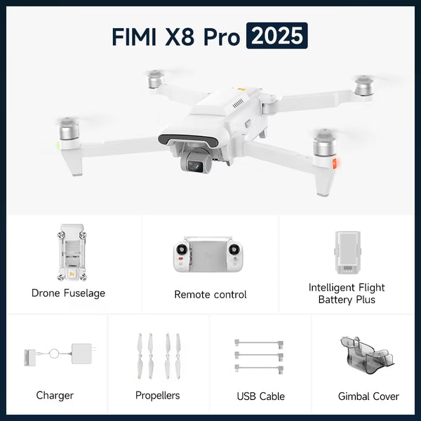 X8 Pro 2025 Drone 4K 60Fps 20KM Range 3-Axis Gimbal GPS AI Super Night Video 1/1.3-Inch 48Mp CMOS Sensor Smart Tracking