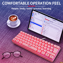 HXSJ 61 Key Gaming Membrane Keyboard RGB Light Multiple Shortcut Combination Factory In Stock