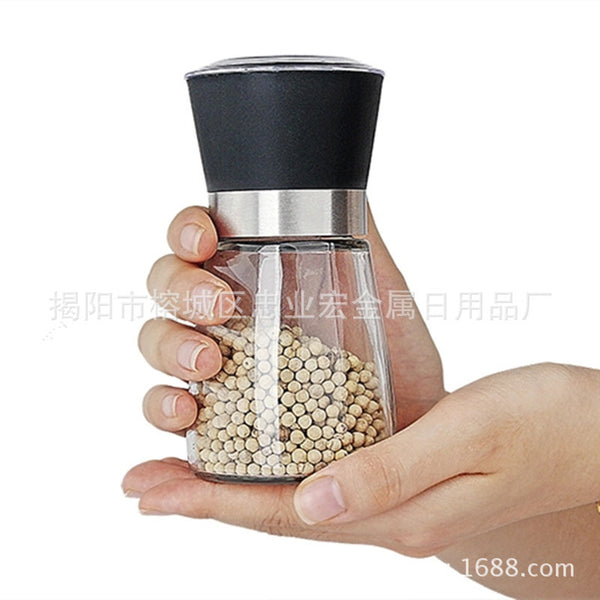 Elegant Glass Grinder with Pepper Mill