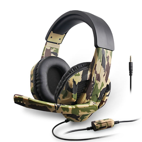 Camouflage Gaming Headset - Stereo Bass, Mic for PS4/PS3, PC & Switch