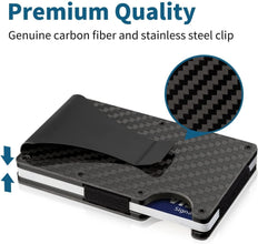 Men's RFID Blocking Wallet - Carbon Fiber Money Clip