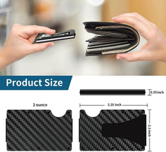 Men's RFID Blocking Wallet - Carbon Fiber Money Clip