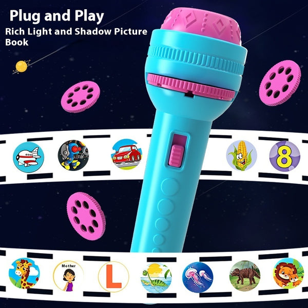 Flashlight Luminous Toy Picture Recognition Children Projector