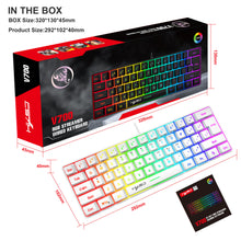 HXSJ 61 Key Gaming Membrane Keyboard RGB Light Multiple Shortcut Combination Factory In Stock