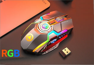 Color Wireless Gaming RGB Rechargeable Mute Button Mouse