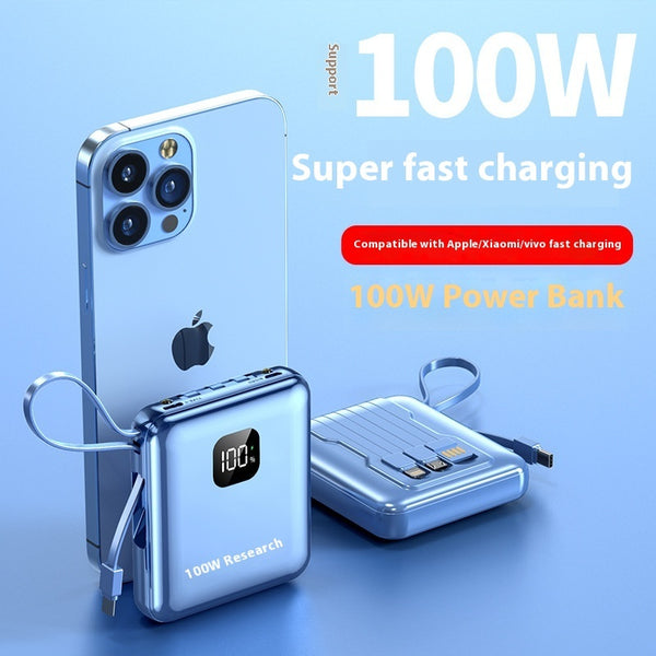 Mini-portable With Cable 20000 MA Power Bank PD225W Mobile Power Supply