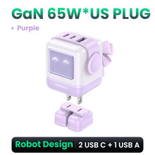 UGREEN 65W GaN PD Fast Charger, Robot Design, USB-C, PPS, Qualcomm Quick Charge for iPhone 16/15/14, Xiaomi, MacBook Pro, and More