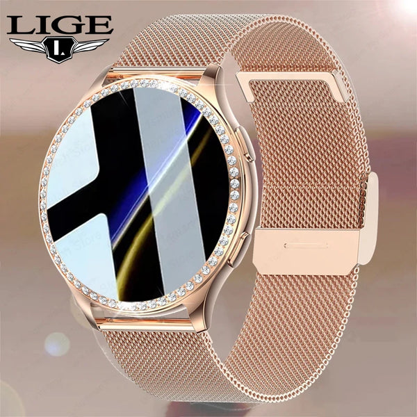 LIGE Women's Smartwatch - Bluetooth Call, Health Tracker, Waterproof