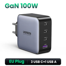 UGREEN 100W GaN USB-C PD Fast Charger, QC 4.0 & 3.0, 3 USB-C Ports for iPhone 16/15/14 Pro, MacBook, Laptop, Tablet