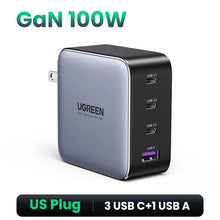 UGREEN 100W GaN USB-C PD Fast Charger, QC 4.0 & 3.0, 3 USB-C Ports for iPhone 16/15/14 Pro, MacBook, Laptop, Tablet