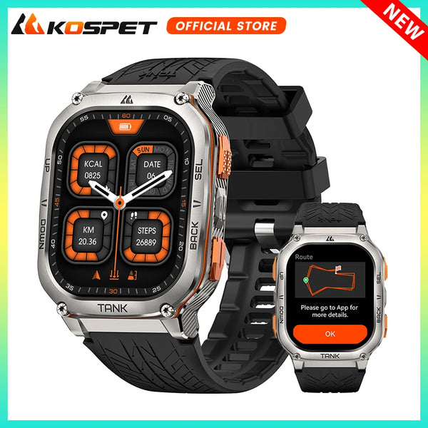 KOSPET TANK M3 Ultra - GPS Smartwatch - AMOLED - 480mAh - 1.96" Display - Fitness Tracker