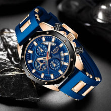 LIGE Men’s Luxury Silicone Sport Watch - 3ATM Waterproof