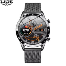 LIGE Men's Smart Watch - Full Touch Round Screen, Fitness Tracker, Health Monitor