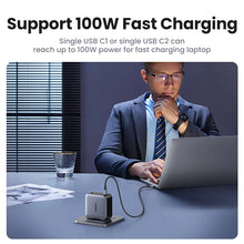 UGREEN 100W GaN USB-C PD Fast Charger, QC 4.0 & 3.0, 3 USB-C Ports for iPhone 16/15/14 Pro, MacBook, Laptop, Tablet