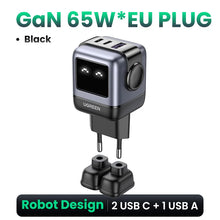 UGREEN 65W GaN PD Fast Charger, Robot Design, USB-C, PPS, Qualcomm Quick Charge for iPhone 16/15/14, Xiaomi, MacBook Pro, and More