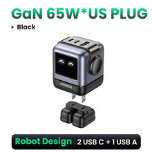 UGREEN 65W GaN PD Fast Charger, Robot Design, USB-C, PPS, Qualcomm Quick Charge for iPhone 16/15/14, Xiaomi, MacBook Pro, and More