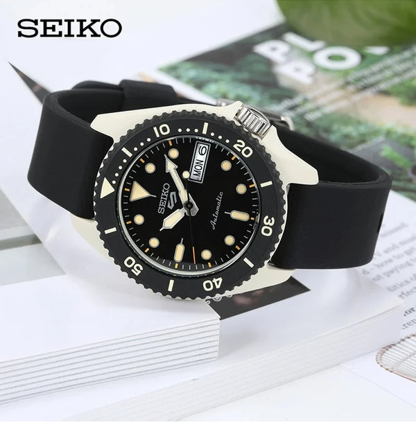 Original SEIKO 5 Men's Automatic Mechanical Watch - 10Bar Waterproof, Luminous, Fashion & Casuaport Watch Japanese Reloj Hombre