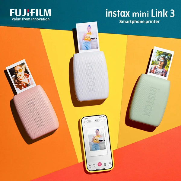 FUJIFILM INSTAX MINI LINK3 Smartphone Photo Printer – Bluetooth 4.2, Compact & Portable