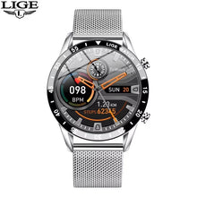 LIGE Men's Smart Watch - Full Touch Round Screen, Fitness Tracker, Health Monitor