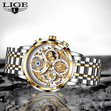 LIGE Men's Sports Quartz Watch - Waterproof Chronograph