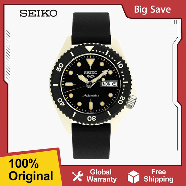 Original SEIKO 5 Men's Automatic Mechanical Watch - 10Bar Waterproof, Luminous, Fashion & Casuaport Watch Japanese Reloj Hombre