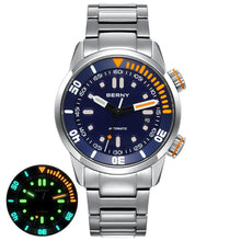 BERNY Automatic Dive Watch for Men – Super Luminous, Sapphire Crystal, 20ATM Waterproof