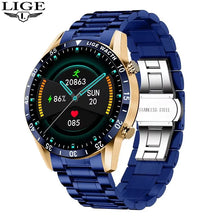 LIGE Men's Smart Watch - Full Touch Round Screen, Fitness Tracker, Health Monitor