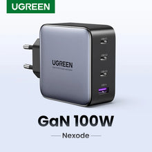 UGREEN 100W GaN USB-C PD Fast Charger, QC 4.0 & 3.0, 3 USB-C Ports for iPhone 16/15/14 Pro, MacBook, Laptop, Tablet