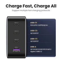 UGREEN 100W GaN USB-C PD Fast Charger, QC 4.0 & 3.0, 3 USB-C Ports for iPhone 16/15/14 Pro, MacBook, Laptop, Tablet