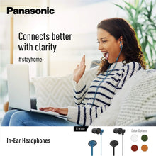 Panasonic Wired In-Ear Earphones with Dynamic Sound, Volume Control & Built-in Mic