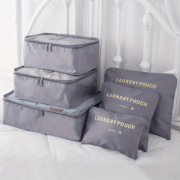 6pcs Travel Bag Set: Suitcase Packing Cubes