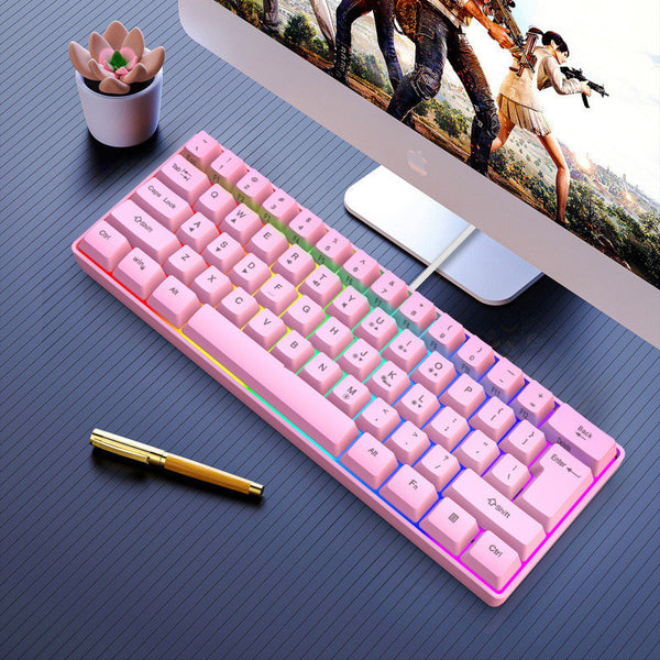 RGB Lighting 61 Keys Wired Gaming Membrane Keyboard