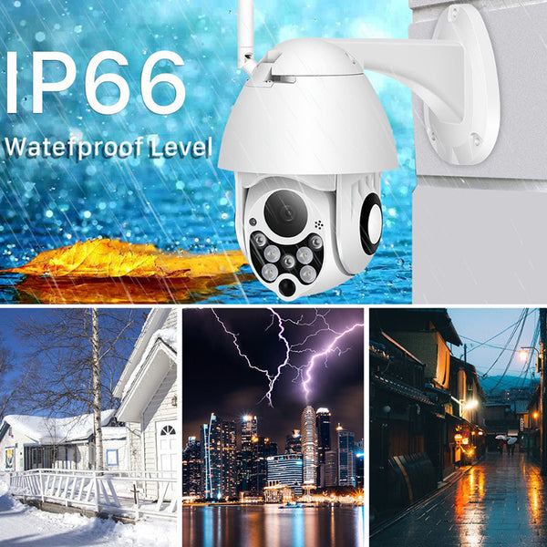 Outdoor WiFi Security Camera - 1080p Dome Camera with Night Vision