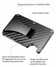 Men's RFID Blocking Wallet - Carbon Fiber Money Clip