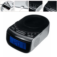 LCD Digital Alarm Dual Speakers  Radio CD Music Player