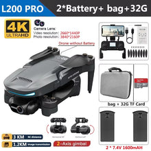 L200 PRO MAX Drone 4K Professional 2-Axis Gimbal 360° Obstacle Avoidance Brushless Motor GPS Quadcopter FPV RC Drones