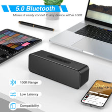 Portable Bluetooth Speaker, Wireless Speaker with Loud Stereo Deep Bass Sound, Outdoor Speakers with Bluetooth 5.0, 6H Playtime,66Ft Bluetooth Range, Dual Pairing for Home,Party