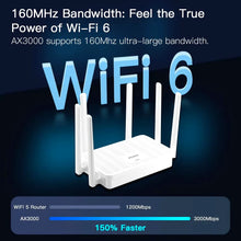 AX3000 WIFI6 Router Gigabit 2.4G/5Ghz 802.11AX Wireless Signal Amplifier Booster Dual-Band 5G System WPA3 for Home Office