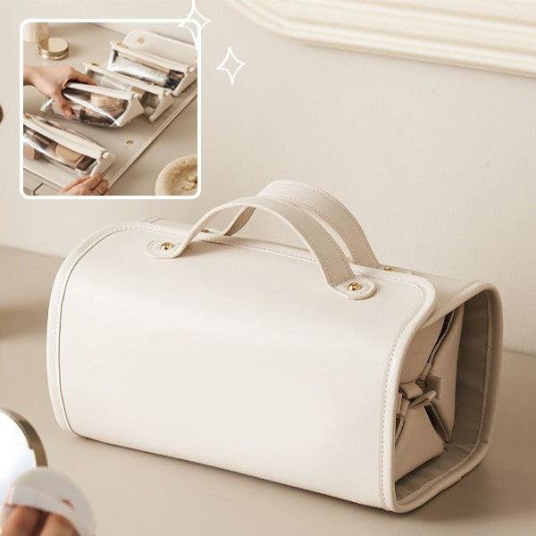 Women's Foldable Cosmetic Bag - Stylish & Spacious for Travel & Everyday Use