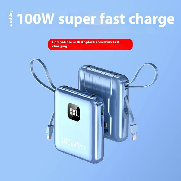 Mini-portable With Cable 20000 MA Power Bank PD225W Mobile Power Supply