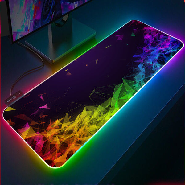 RGB Gaming Mouse Pad - Large - Luminous LED - Non-Slip - Rubber Base