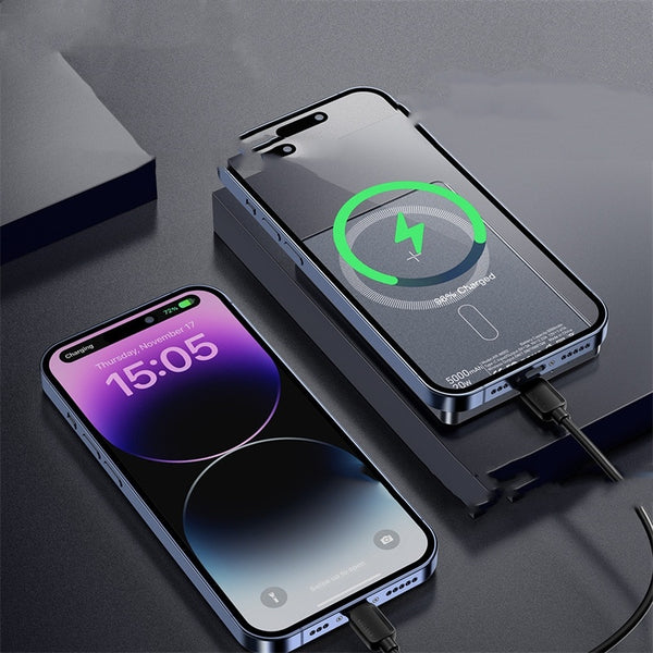 Cross-boundary Magnetic Portable Wireless Charging Power Supply